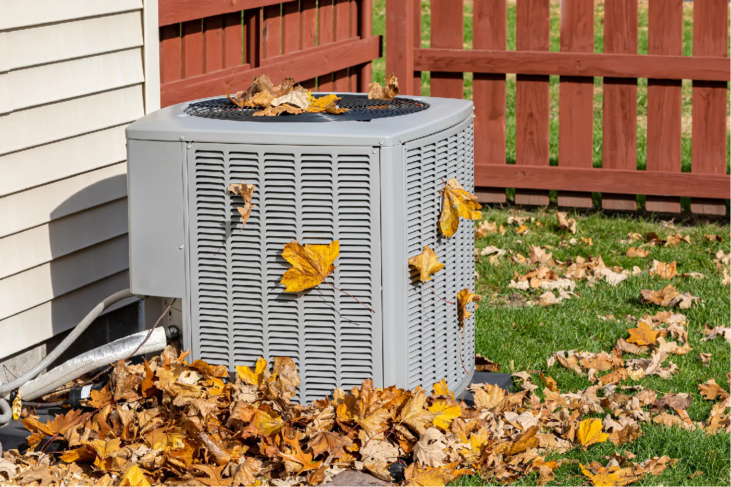 HVAC with Leaves