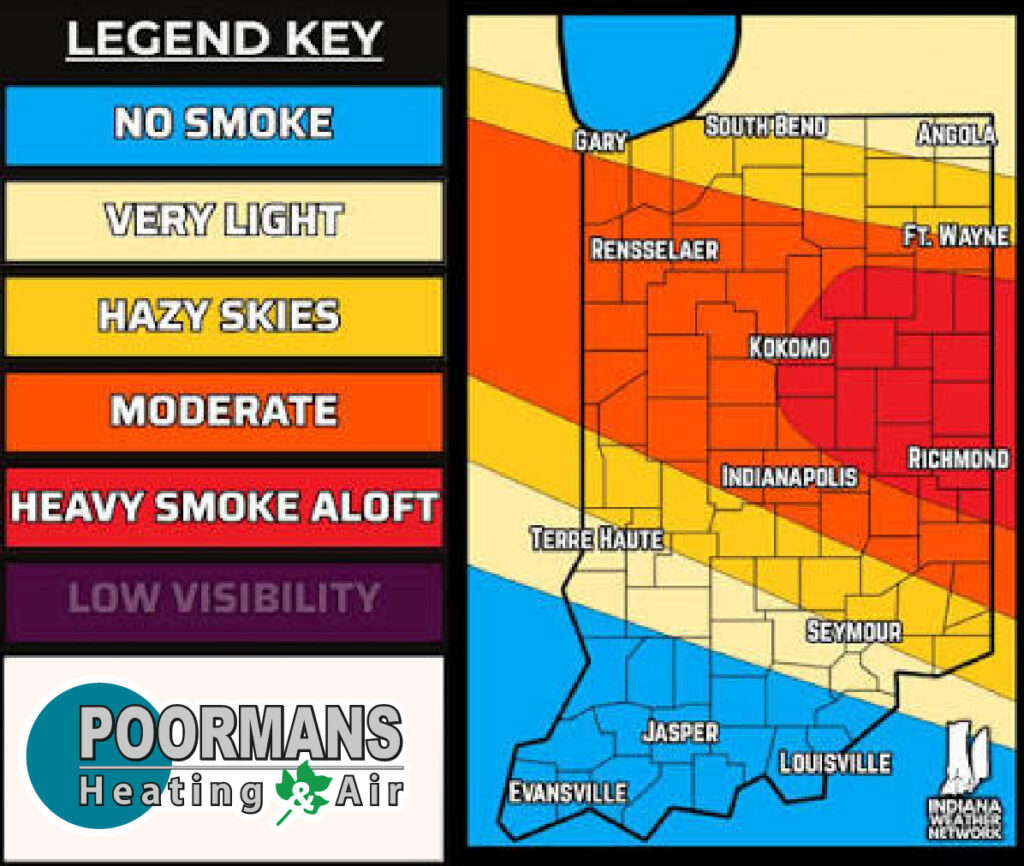 Wildfire Smoke Map for Indiana